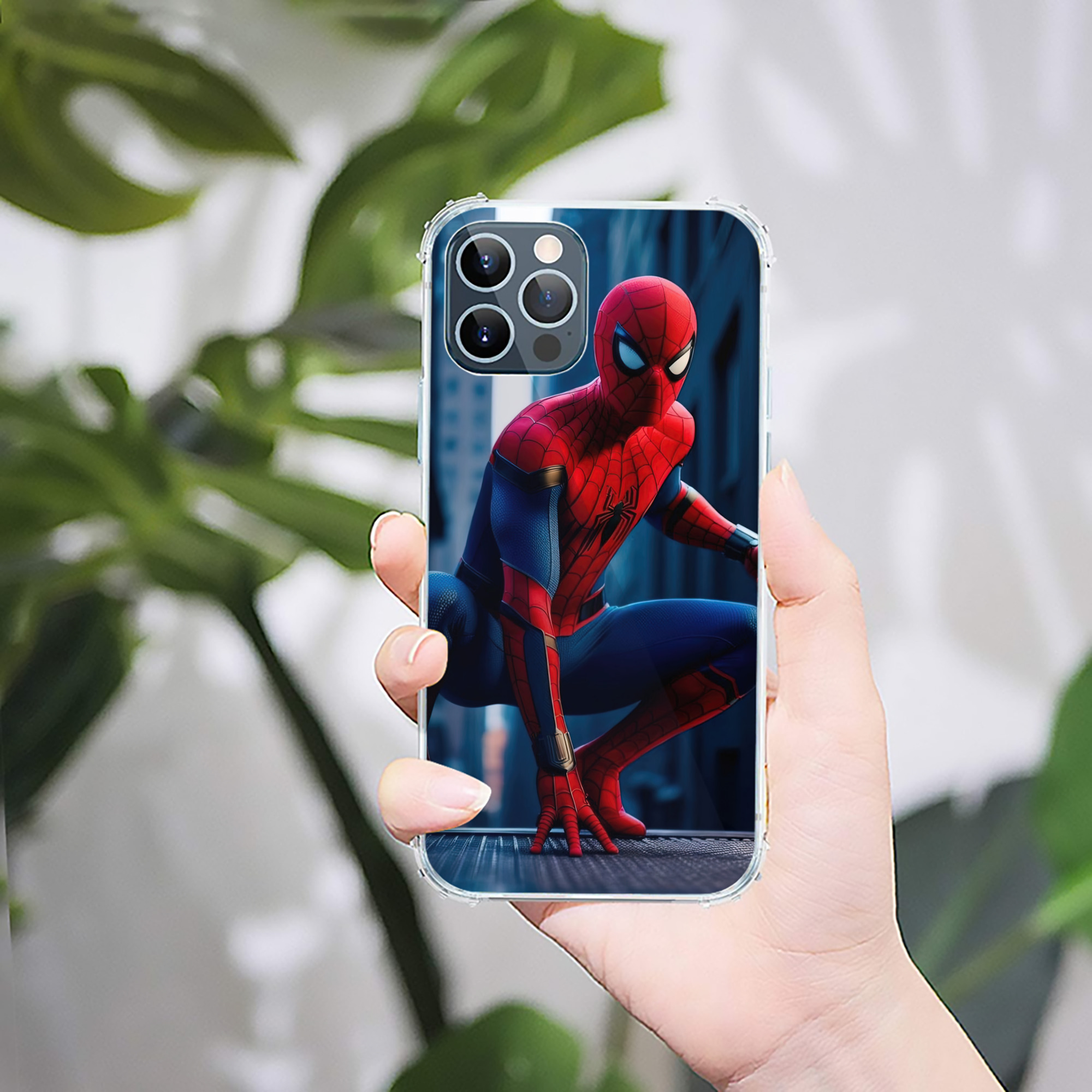 （画像用） Spider Man スパイダーマン 【iPhone 12シリーズ対応】透明スマホケース（クリアソフトケース）